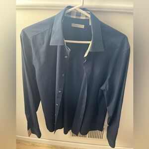 Burberry Britt men’s button down size L navy blue